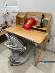 Bộ bàn học thông minh Cao Cấp Gỗ Tự Nhiên D21 - C02D