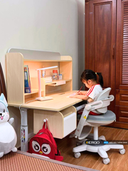 Bộ bàn học thông minh gỗ tự nhiên iSmart Q120