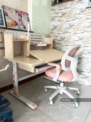 Bàn Học Thông Minh Chống Gù Chống Cận Gỗ Tự Nhiên iSmart P100