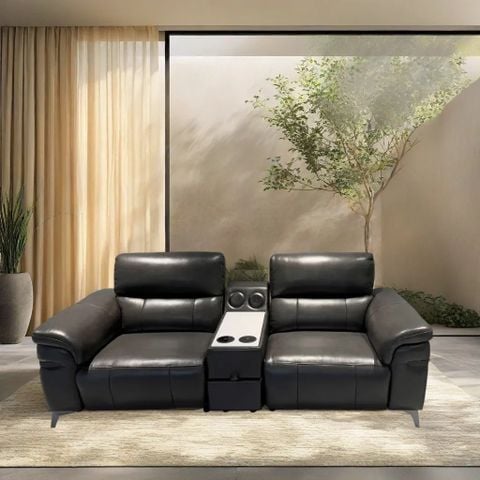  Sofa băng L2- 3 chỗ, điều khiển điện, kèm bàn trà 