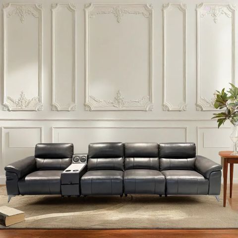  Sofa băng L4- 6 chỗ, điều khiển điện, kèm bàn trà 