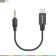  Boya BY-K1 - Cáp chuyển đổi tín hiệu âm thanh TRS 3.5mm (male) to Lightning, dùng cho thiết bị iOS (iPhone, iPad) 