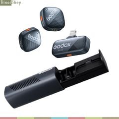  Godox Cube-S - Micro Cài Áo Mini Không Dây Hi-Res Phạm Vi 300m, Khử Tiếng Ồn, Pin 30 Giờ Cho Điện Thoại IOS, Android 