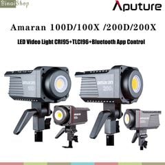  Aputure Amaran 100D 200D 100X 200X - Đèn LED Studio Nhiệt độ màu 2700-6500K, Bluetooth, Điều khiển qua App [Tặng chân đèn 2m1] 