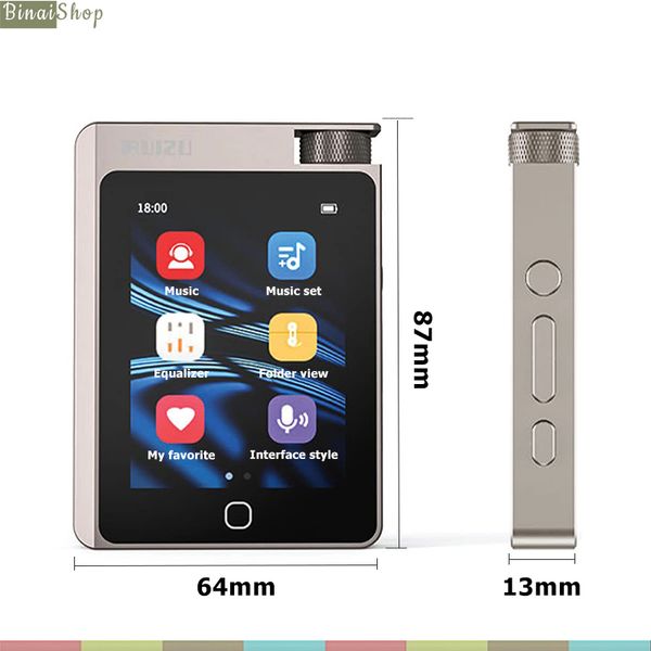 Ruizu A55 (Bạc) - Máy Nghe Nhạc HIFI Lossless,, Bluetooth 5.0 (16GB ...