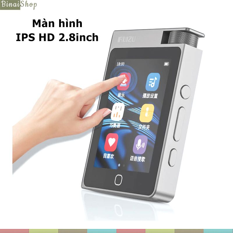 Ruizu A55 (Bạc) - Máy Nghe Nhạc HIFI Lossless,, Bluetooth 5.0 (16GB ...