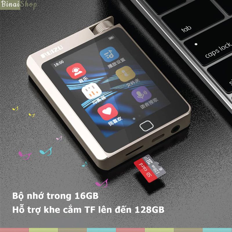 Ruizu A55 (Bạc) - Máy Nghe Nhạc HIFI Lossless,, Bluetooth 5.0 (16GB ...