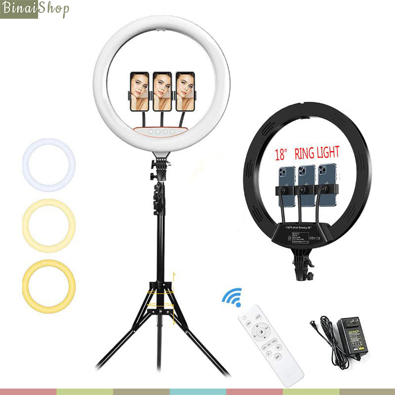 ARO DE LUZ 56CM 3 TONOS + TRÍPODE