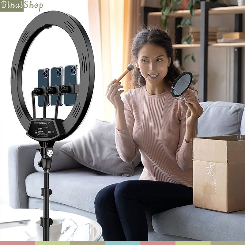 ARO DE LUZ 56CM 3 TONOS + TRÍPODE