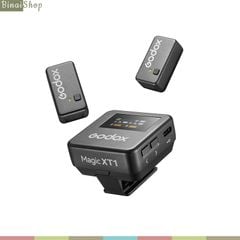  Godox Magic XT1 - Micro Cài Áo Không Dây 2 Trong 1 Cho Smartphone, Máy Ảnh, Màn Hình Cảm Ứng, Khử Tiếng Ồn, Pin 16H, Phạm Vi 200m 