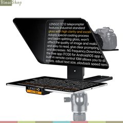  Lensgo TC12 -  Máy Nhắc Chữ Di Động 12 Inch Dành Cho Máy Ảnh Và Máy Quay, Hỗ Trợ Kẹp Ngang Dọc, Điều Khiển Từ Xa 