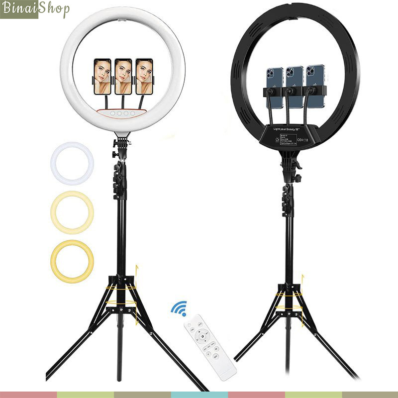 ARO DE LUZ 56CM 3 TONOS + TRÍPODE