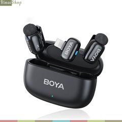  BOYA Mini (Bản mới 2025) - Micro đầu ngón tay không dây, kẹp áo, dùng cho điện thoại, bắt xa 100m, chống ồn 