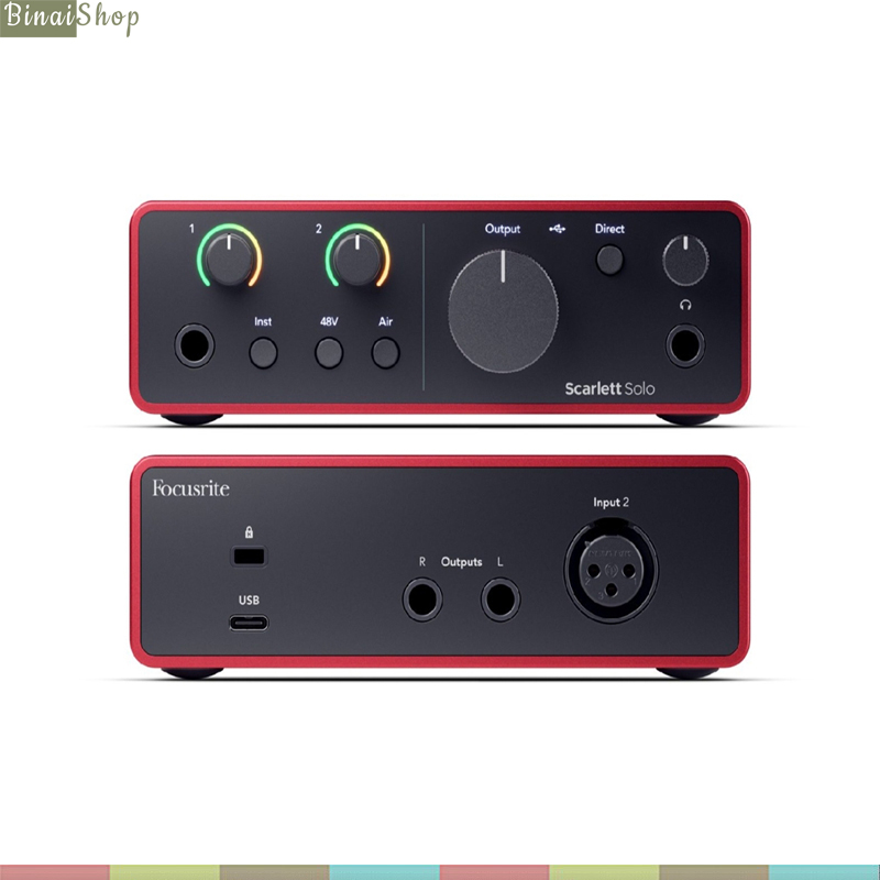 Sound Card Thu Âm Focusrite Scarlett Solo Gen 4 – BINAI