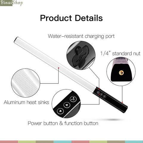 LUXCEO Q508A / LUXCEO Q508S - Đèn LED Dạng Ống Cầm Tay – BINAI