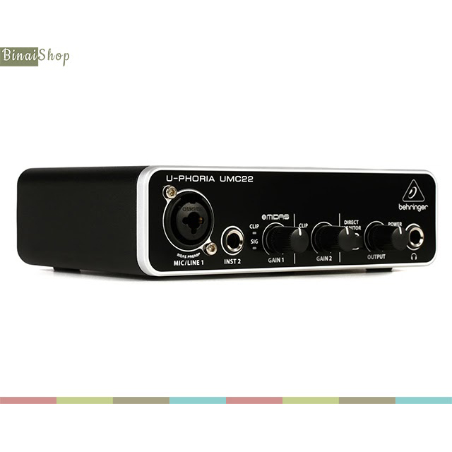 Sound card thu âm 48v Behringer Uphoria UMC22 – BINAI