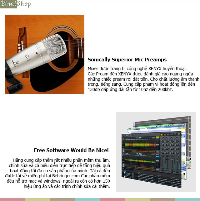 BEHRINGER(ベリンガー) XENYX Q802USBアナログミキサー ベリンガー
