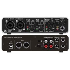  Behringer U-PHORIA UMC204HD - Sound card thu âm 2in 4out  [TẶNG Jack Tai Nghe 6.3 - 3.5 mm] 