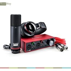  Focusrite Scarlett 2i2 Studio (Gen 3) - Combo phòng thu (Micro CM25 MKIII,  tai nghe HP60 MKIII, Soundcard 2I2 Gen 3) 