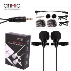  AriMic Clip-on Dual Lavalier - Cặp micro cài áo cho điện thoại và máy ảnh (6m) 