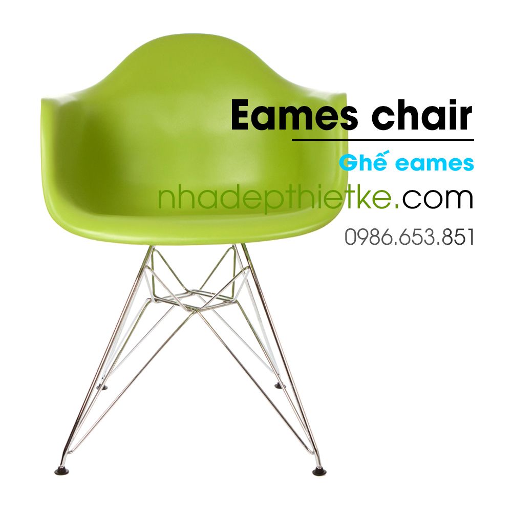 E15 - Ghế ăn hiện đại - Eames thuyền - chân thép