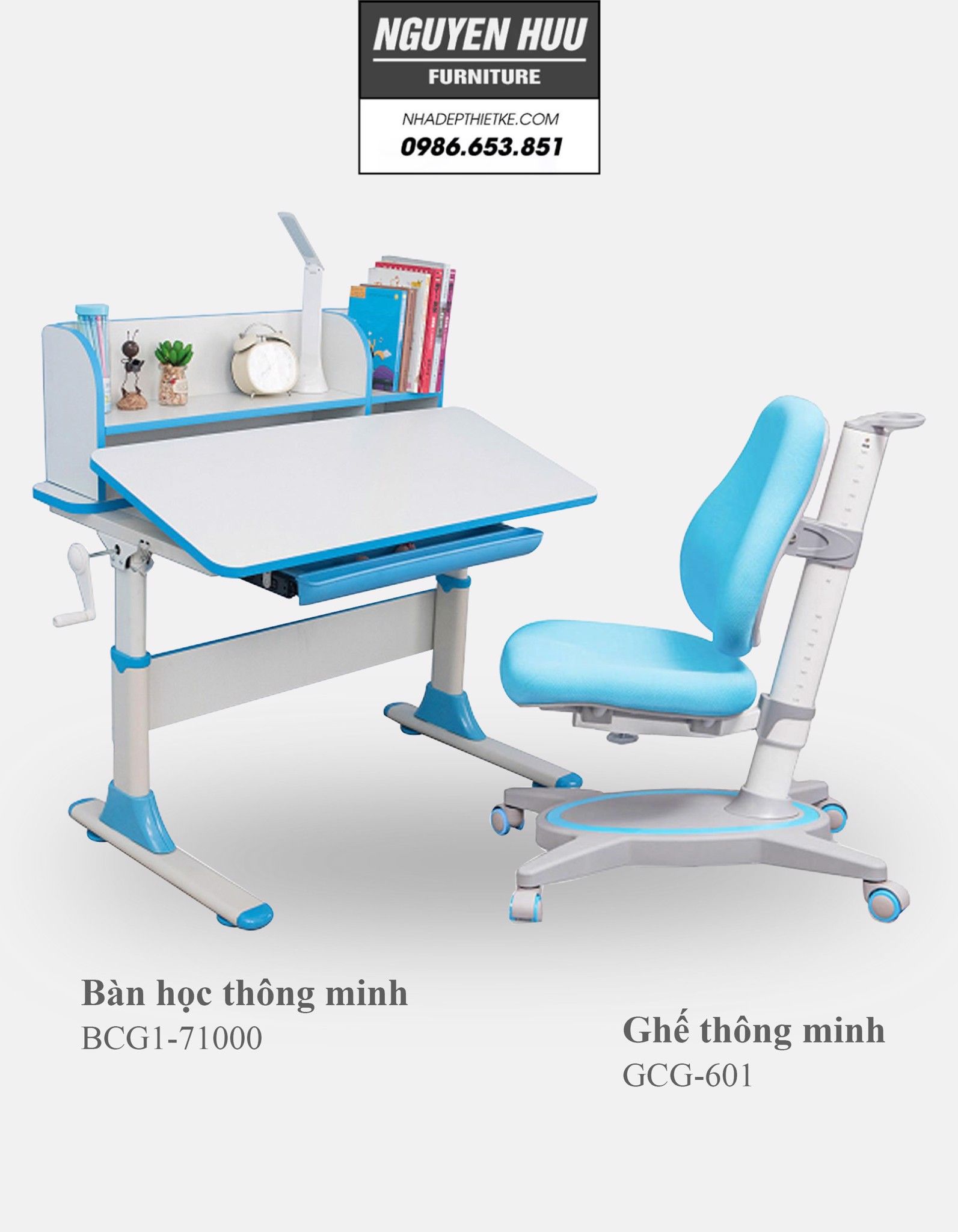 Bộ bàn ghế học sinh thông minh chống gù chống cận