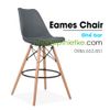 Ghế bar Eames chân gỗ mặt đệm