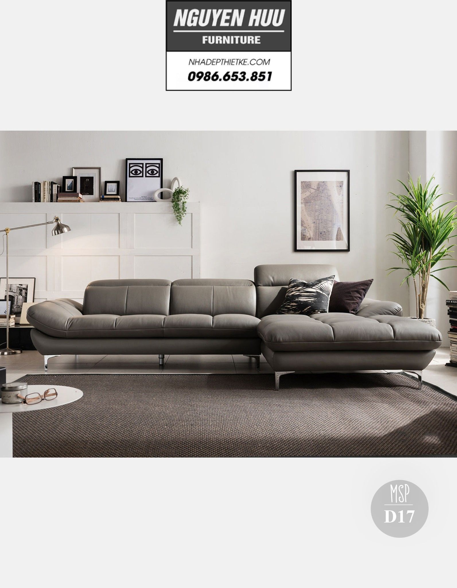 Ghế sofa da D17