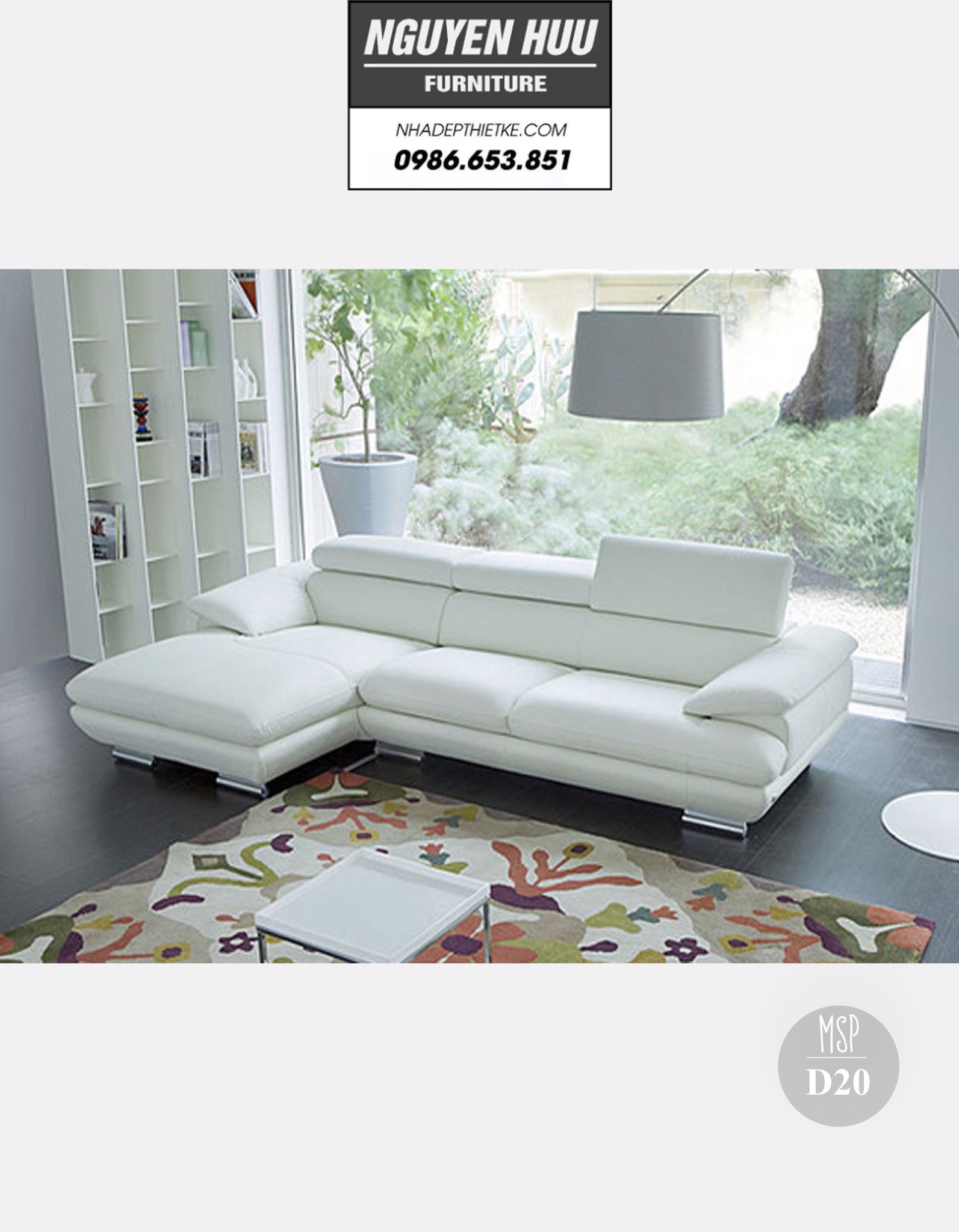 Ghế sofa da D20