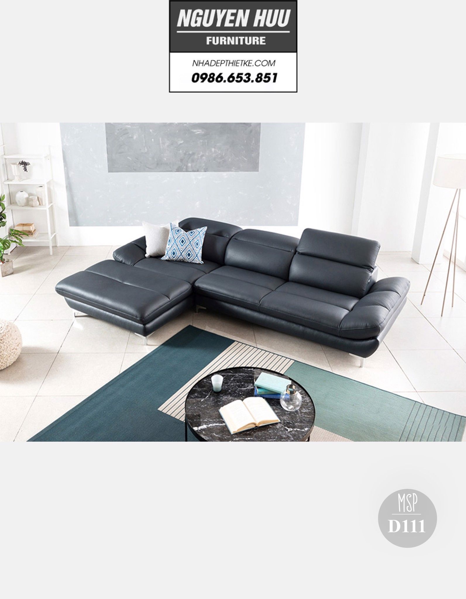 Ghế sofa da D111