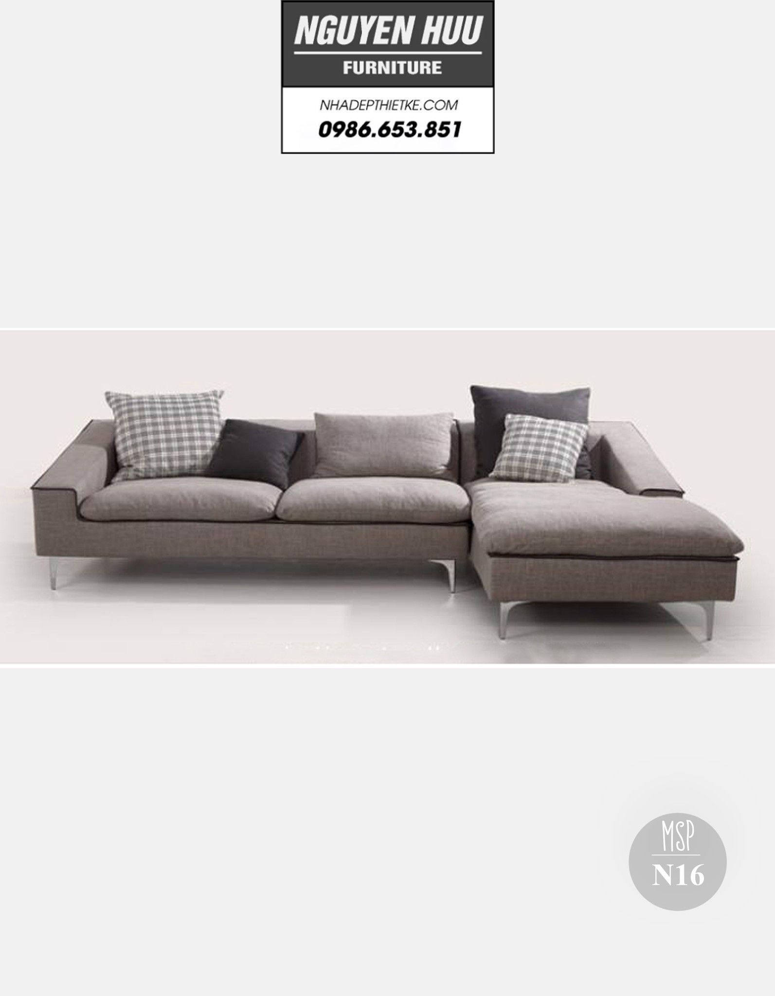 Ghế sofa nỉ N16