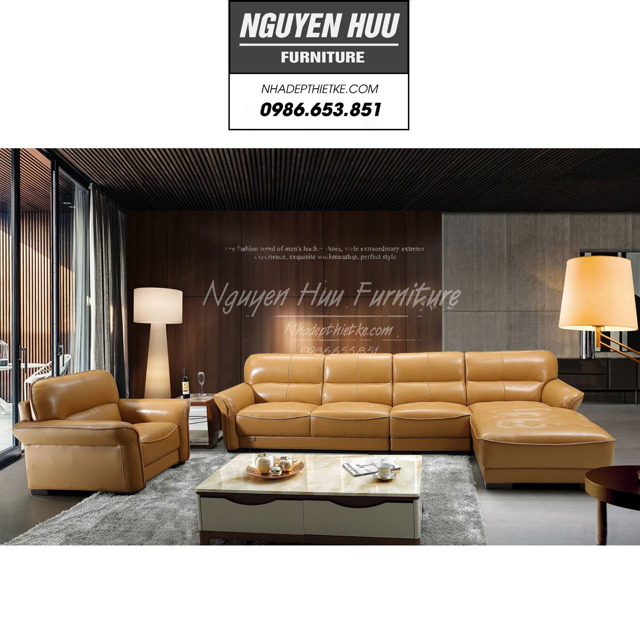 D74 - GHẾ SOFA DA D74