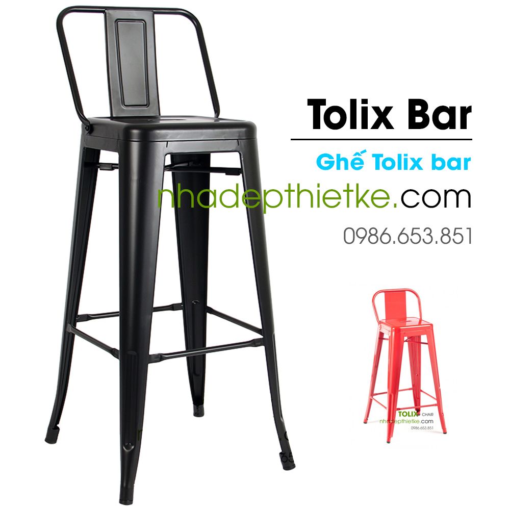 GB8 - Ghế sắt tolix bar