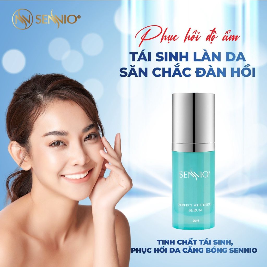 Serum trắng da Sennio Perfect Whitening Serum dưỡng ẩm da mặt tái tạo và phục hồi da 30 ml sennio