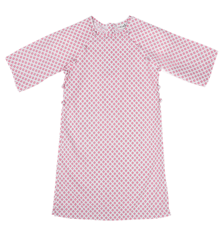  Áo dài nút bọc tròn cho bé gái 