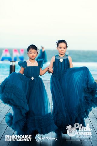  PINKOCEAN - Đầm Công Chúa Sát Nách 66 (Xanh Thẫm) 