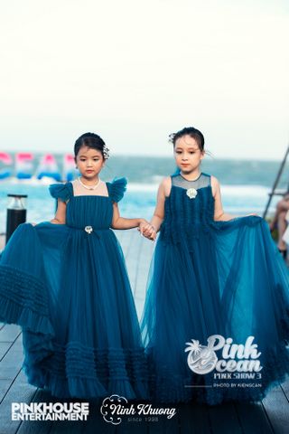  PINKOCEAN - Đầm Công Chúa Cánh Tiên 68 (Xanh Thẫm) 