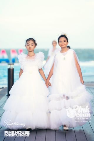  PINKOCEAN - Đầm Công Chúa Tay Voan 44 (Trắng) 