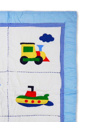  Mền Thêu máy bay thuyền buồm 