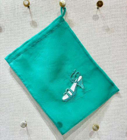  Túi Giày Voan Thêu Tay 28cm x 35cm 