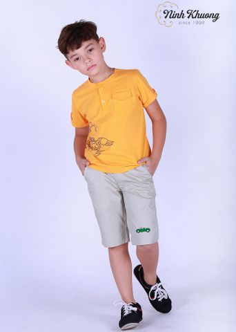  Áo thun bé trai tay lật lai 