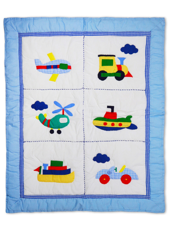  Mền Thêu máy bay thuyền buồm 