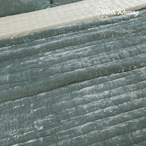  [SET] Mền gối nhung lụa (Xanh ngọc) | Hàng đặt riêng 