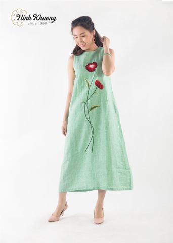  Adults' free-size style dress - M3 - green 