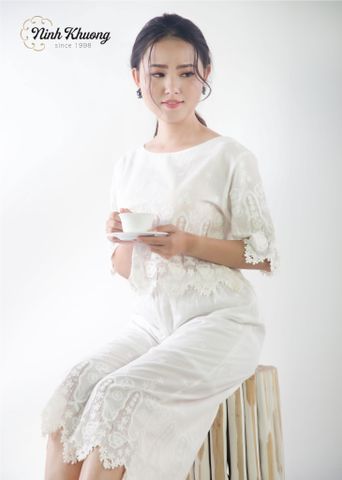  Bộ croptop chân vải ren (người lớn ) 