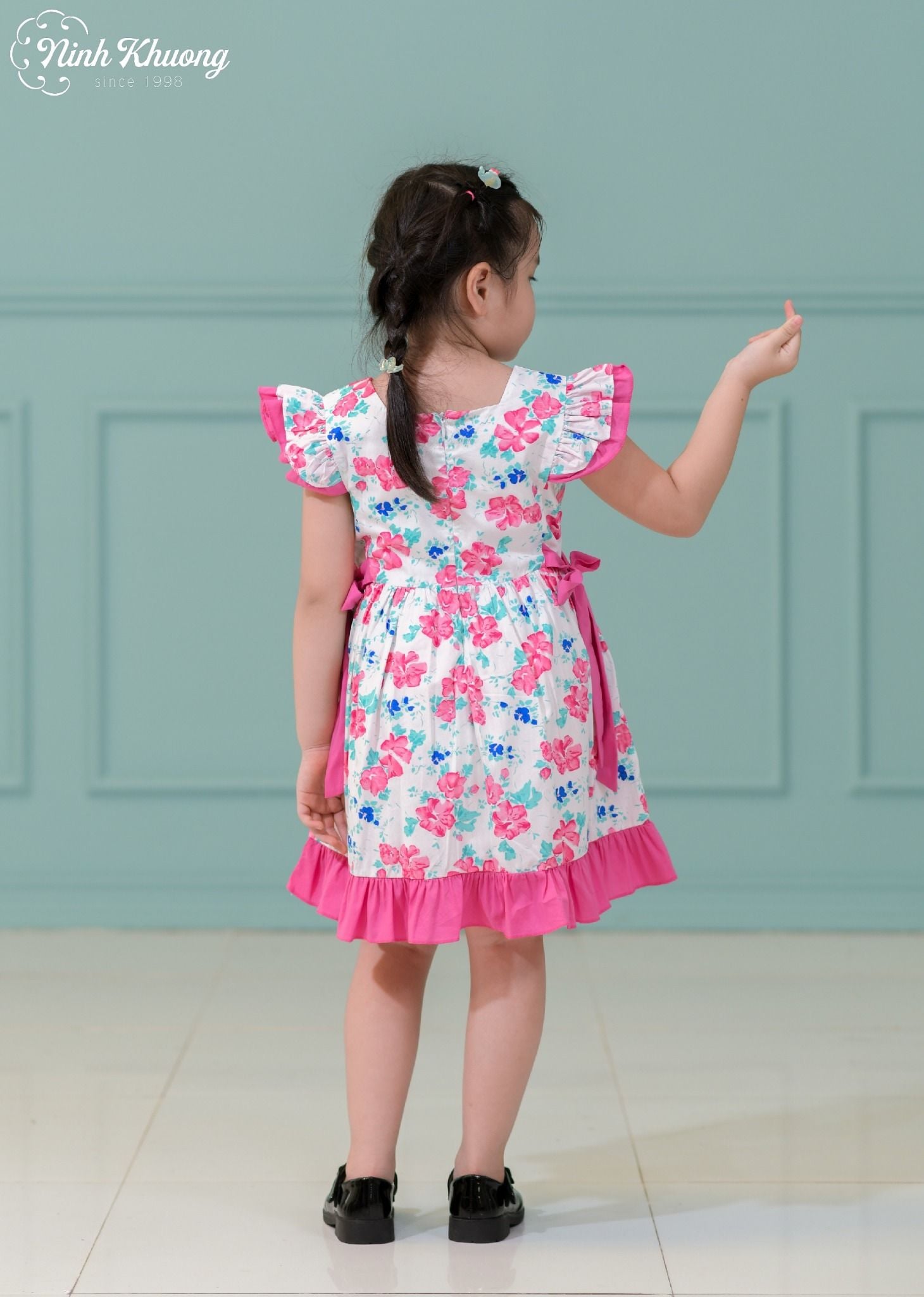  Đầm cánh tiên bèo lai 