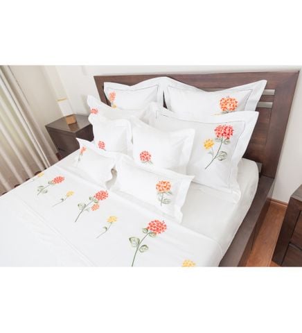  Set Drap giường+bộc mền+4 cặp áo gối 50x70, 60x60, 45x45, 25x50 