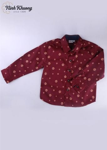  Áo sơ mi tay dài bé trai 