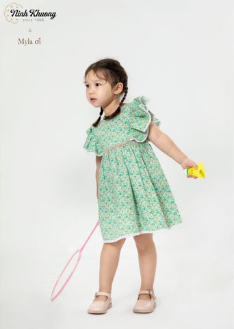  Đầm smock cánh tiên ren 