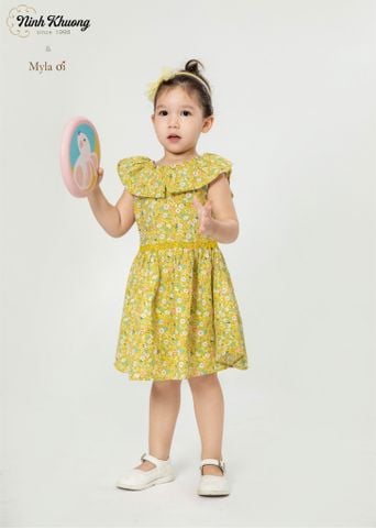  Đầm bông cổ bèo 